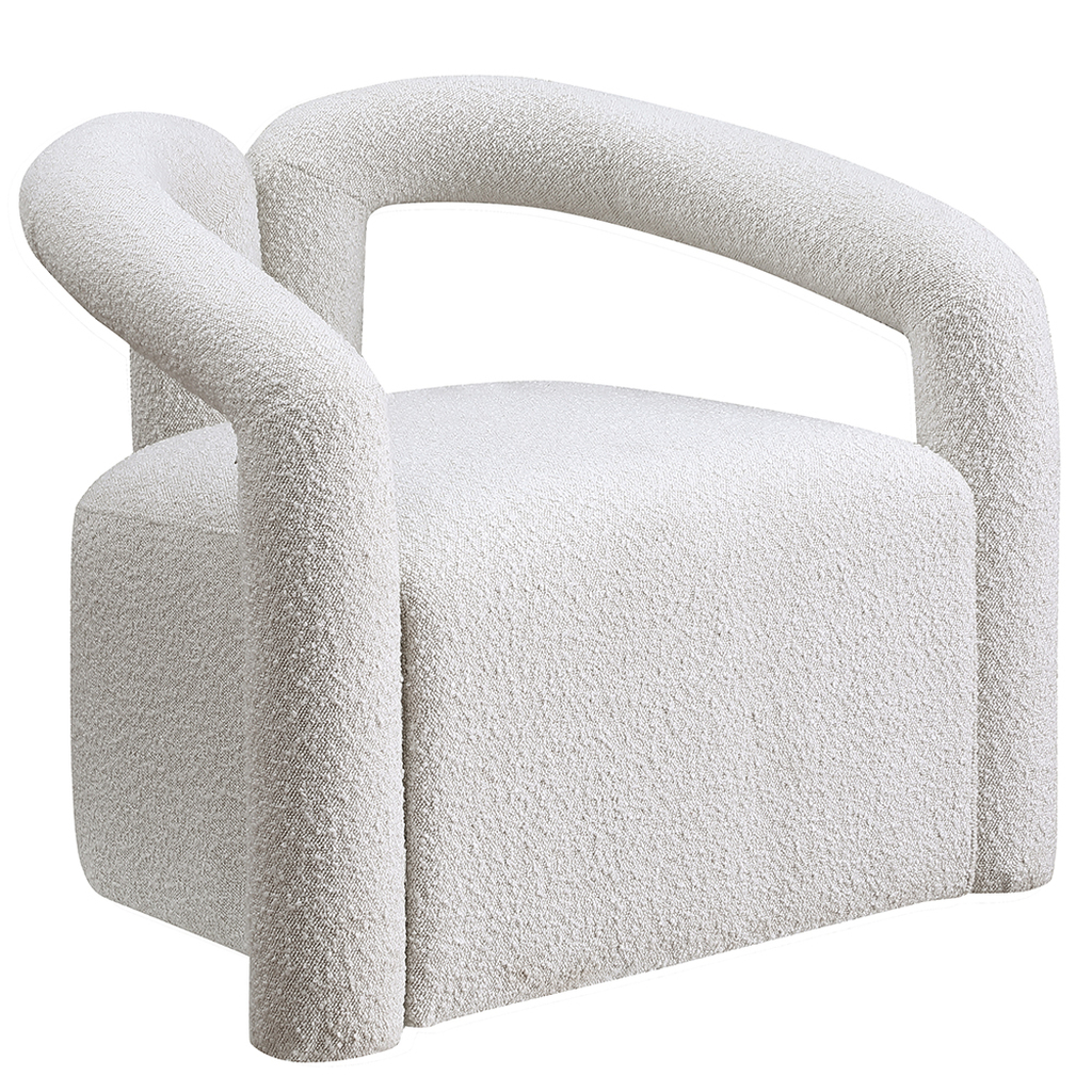 Cream discount boucle chair