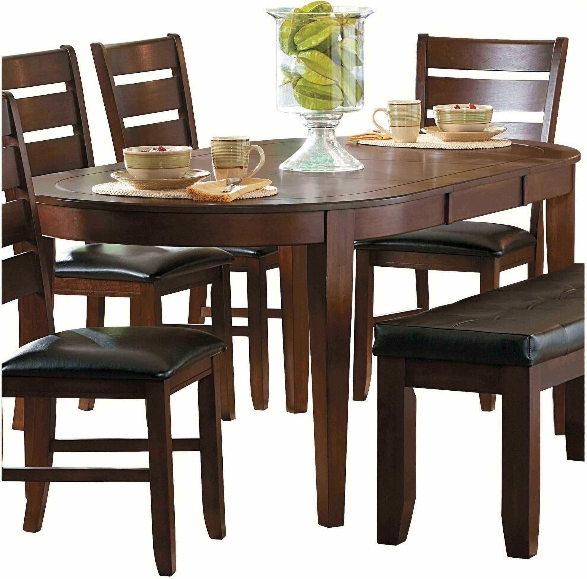 Ameillia Dark Oak Extendable Dining Table by Homelegance | 1StopBedrooms