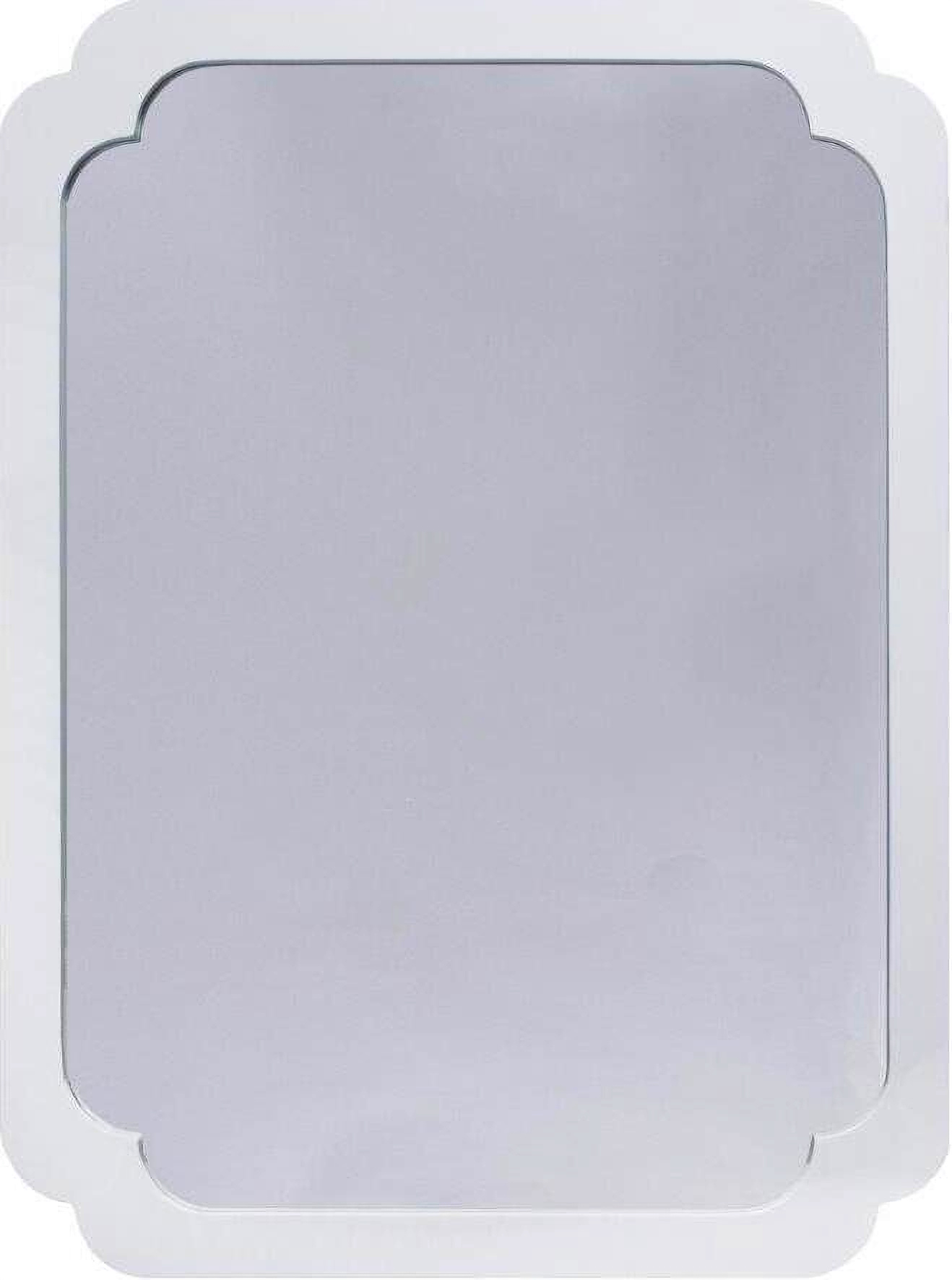 Amelia White Lacquer Pinched Corner Mirror by Worlds Away 1StopBedrooms