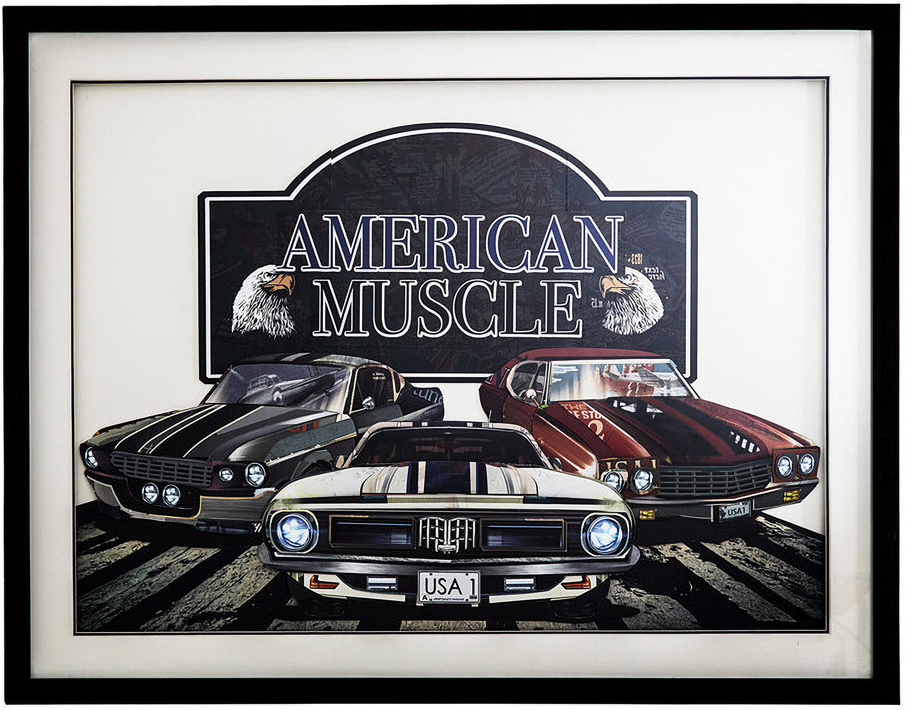 American Muscle Wall Art In Multicolor by Yosemite Home Decor