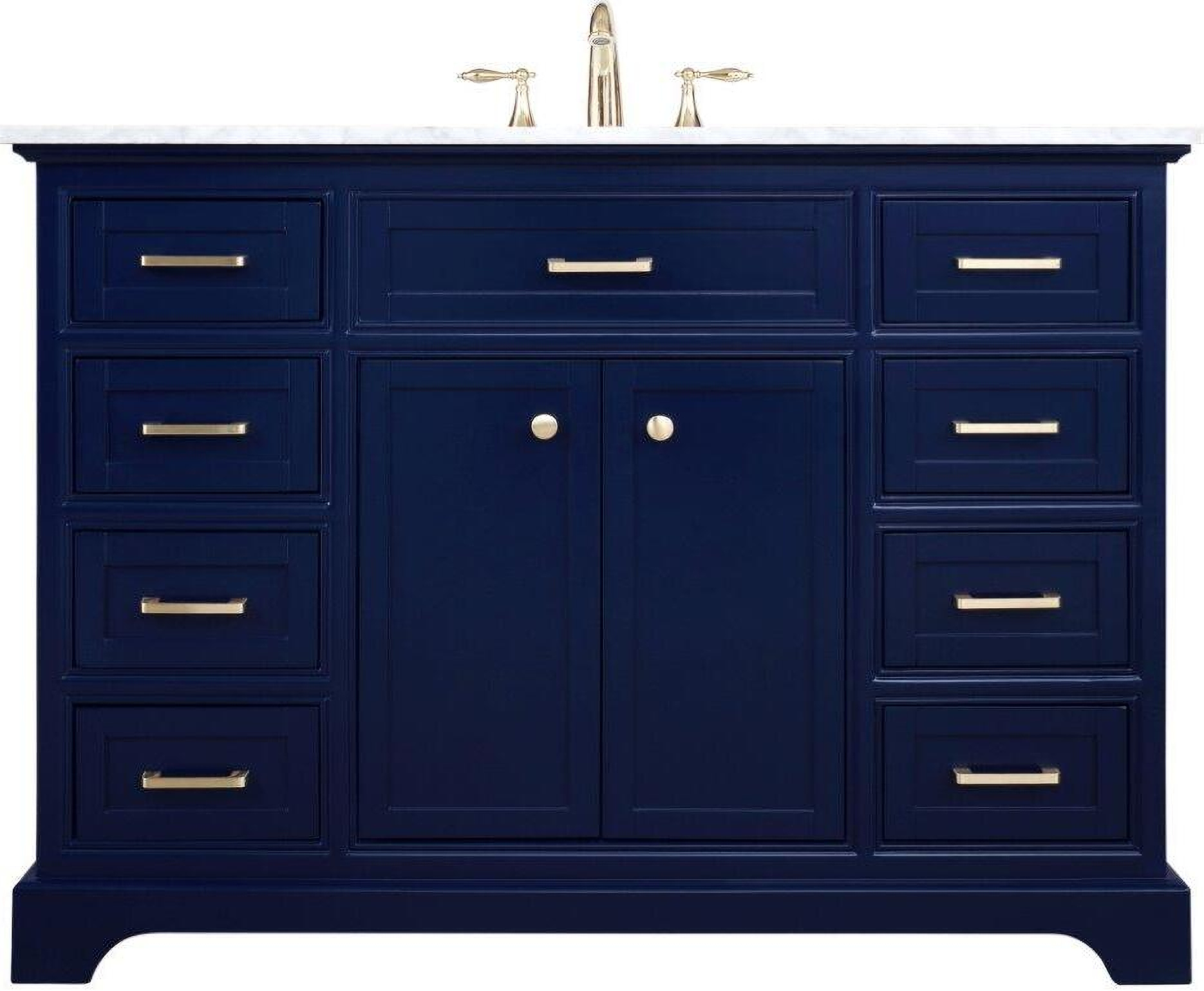Americana 48 Inch Single Bathroom Vanity In Blue by Elegant Lighting | 1StopBedrooms