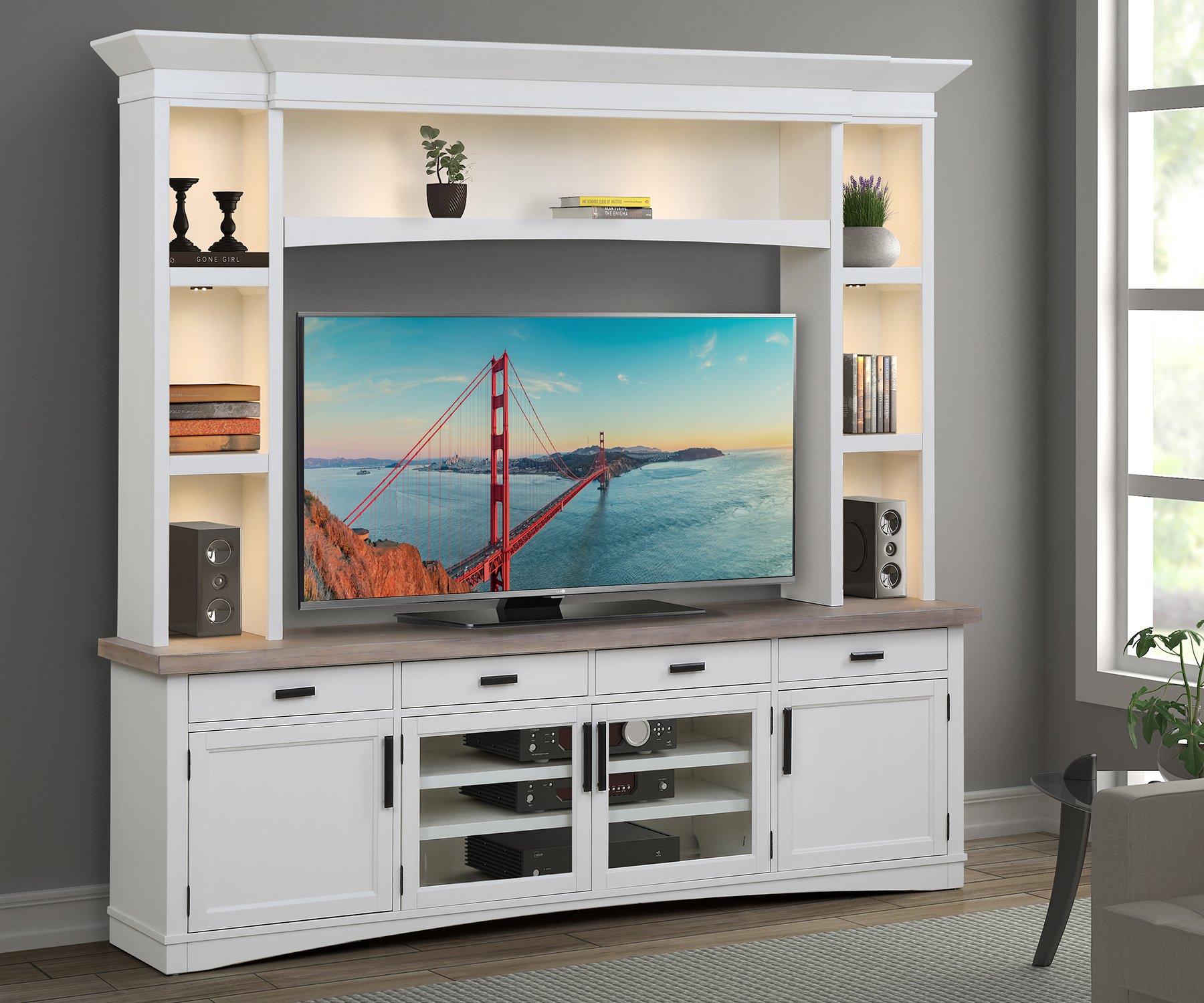 Americana Modern Cotton Entertainment Center