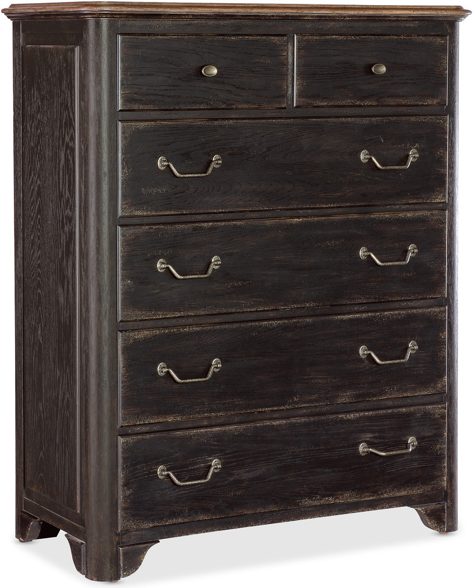 Americana 46 Inch SixDrawer Chest In Black