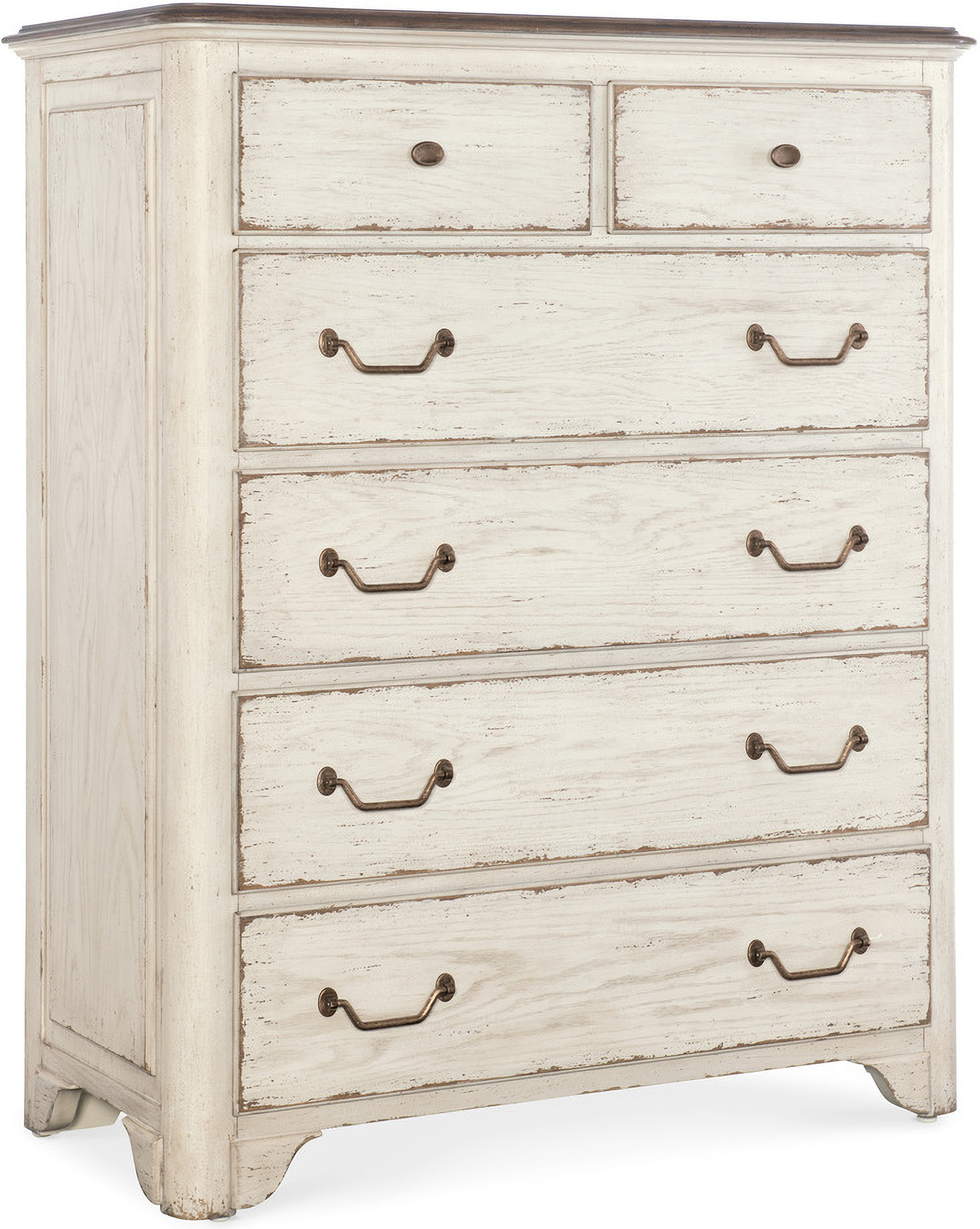 Americana 46 Inch SixDrawer Chest In White