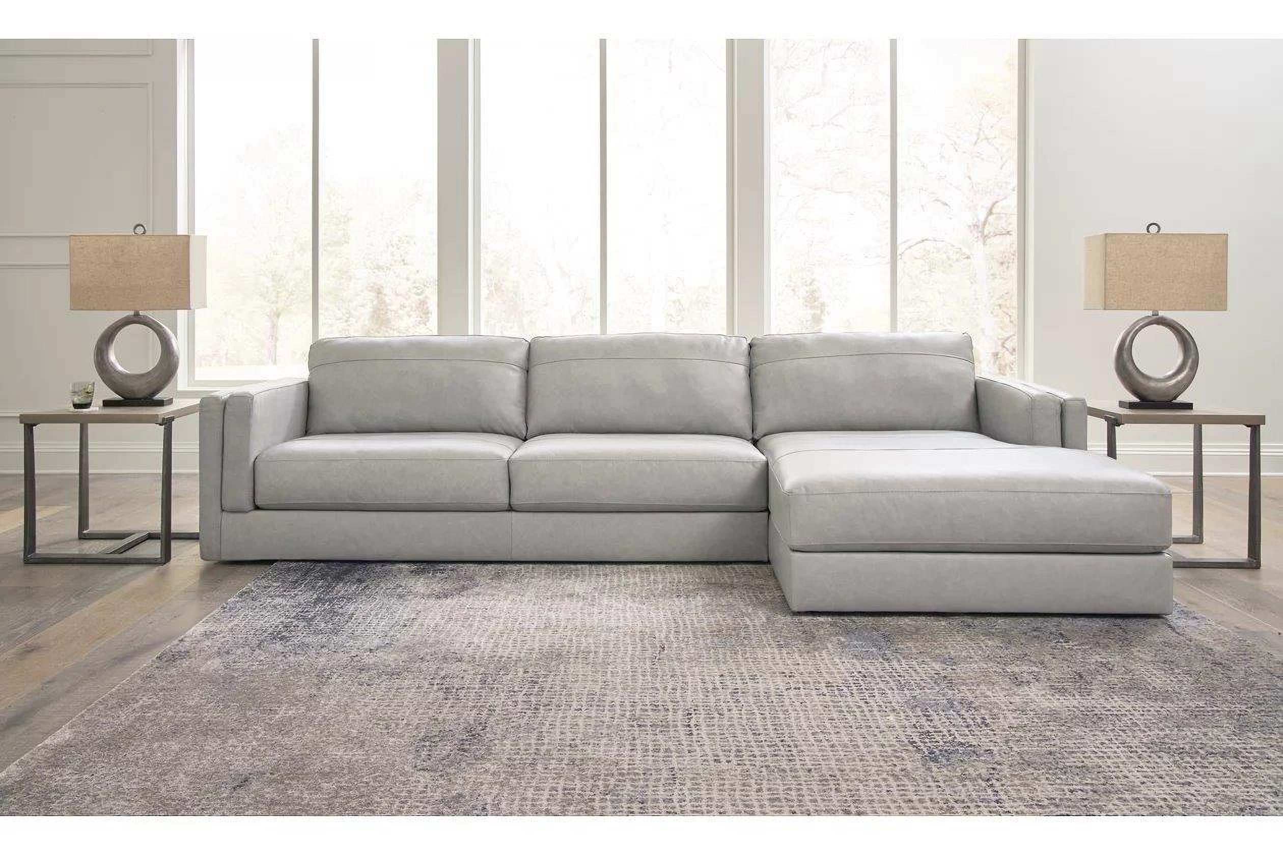 Amiata 2-piece Raf Sectional With Chaise In Glacier By Ashley Furniture 