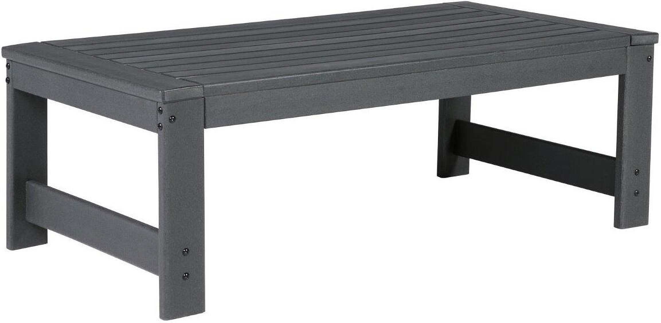 Amora Charcoal Gray Outdoor Coffee Table by Ashley Furniture