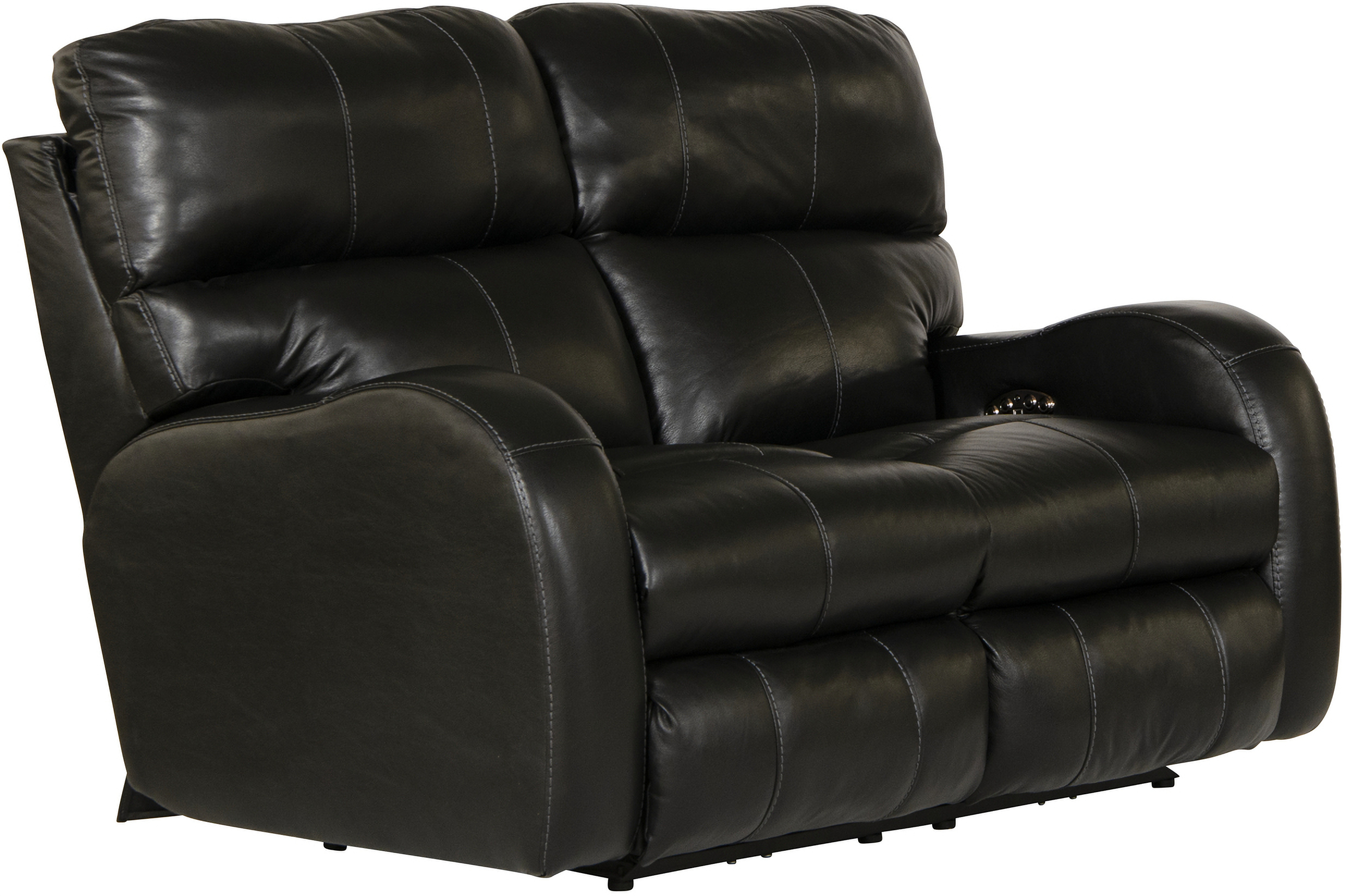Angelo Italian Leather Match Power Reclining Loveseat with Power