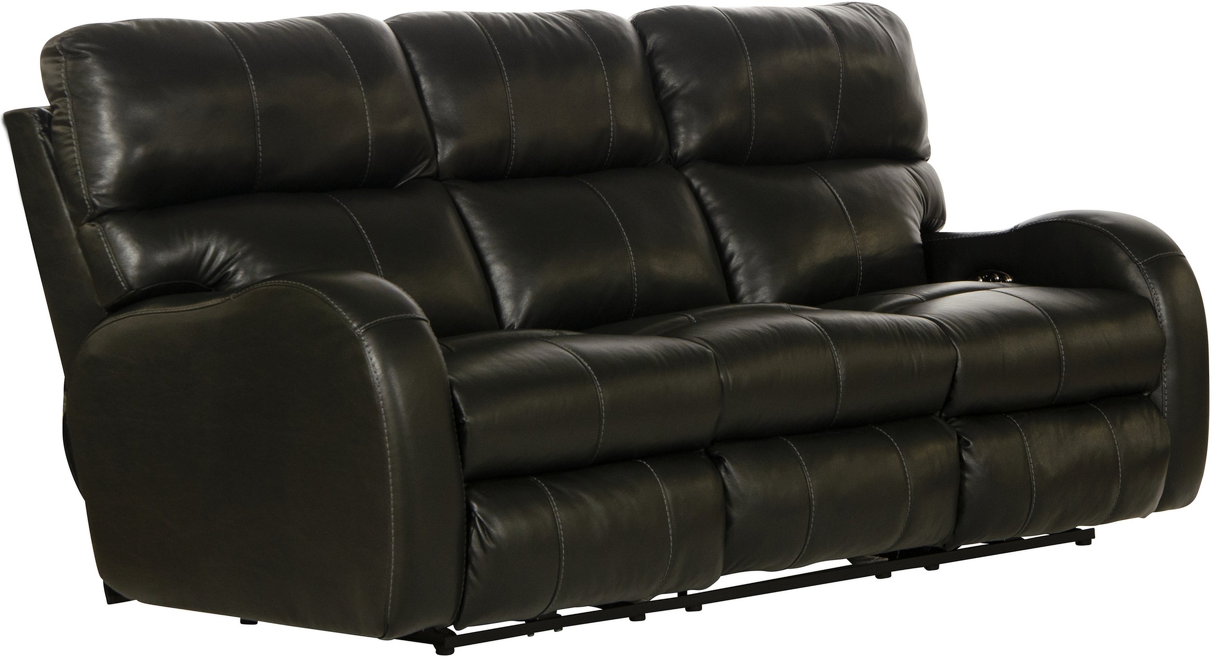 Angelo Italian Leather Match Power Reclining Sofa With Power Adjustable ...