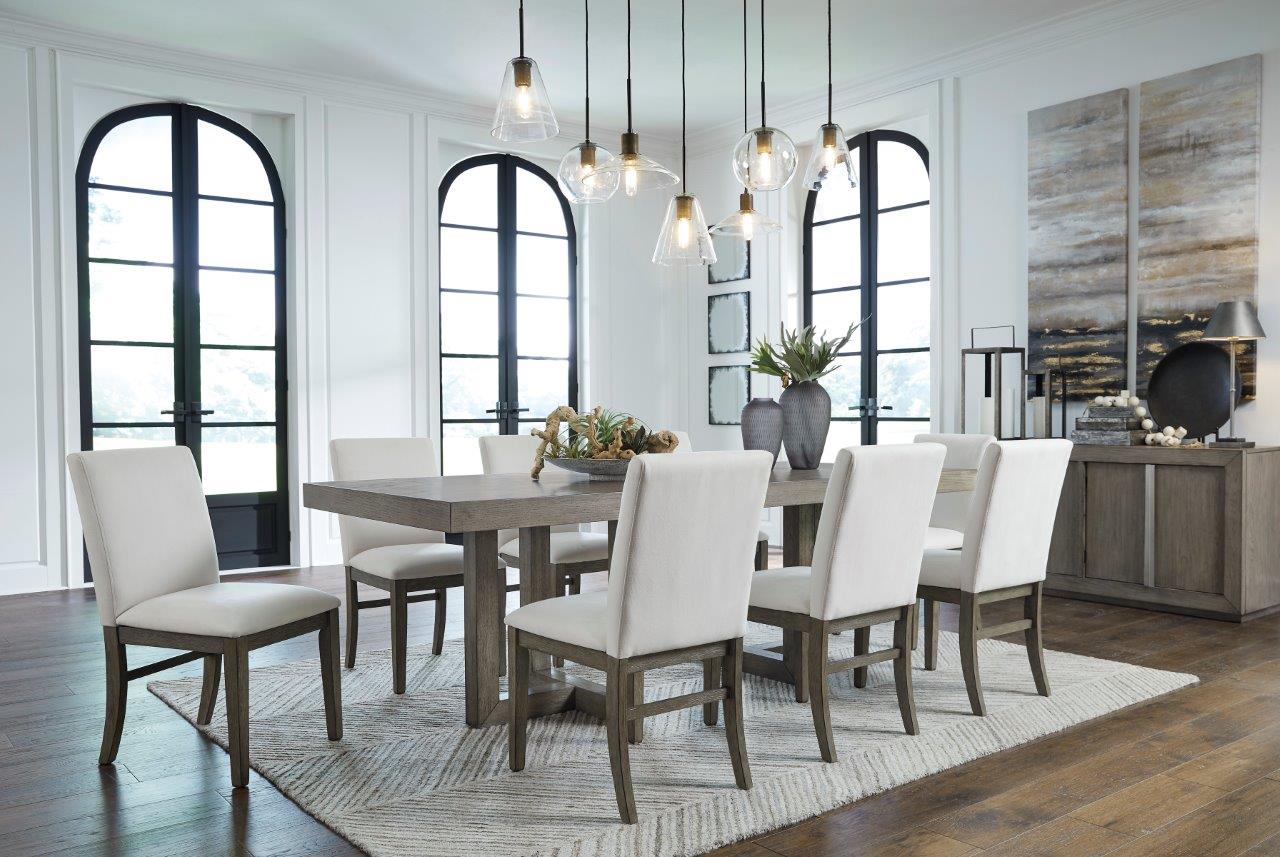 Anibecca Grey Rectangular Dining Room Set