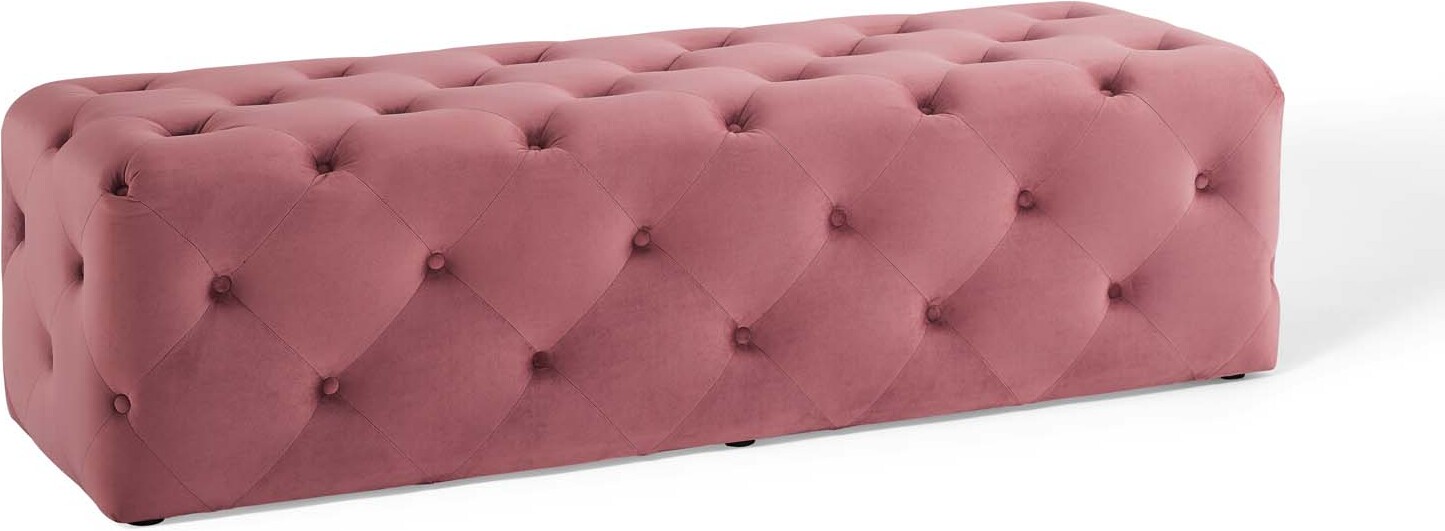 Anthem Dusty Rose 60 Inch Tufted Button Entryway Performance