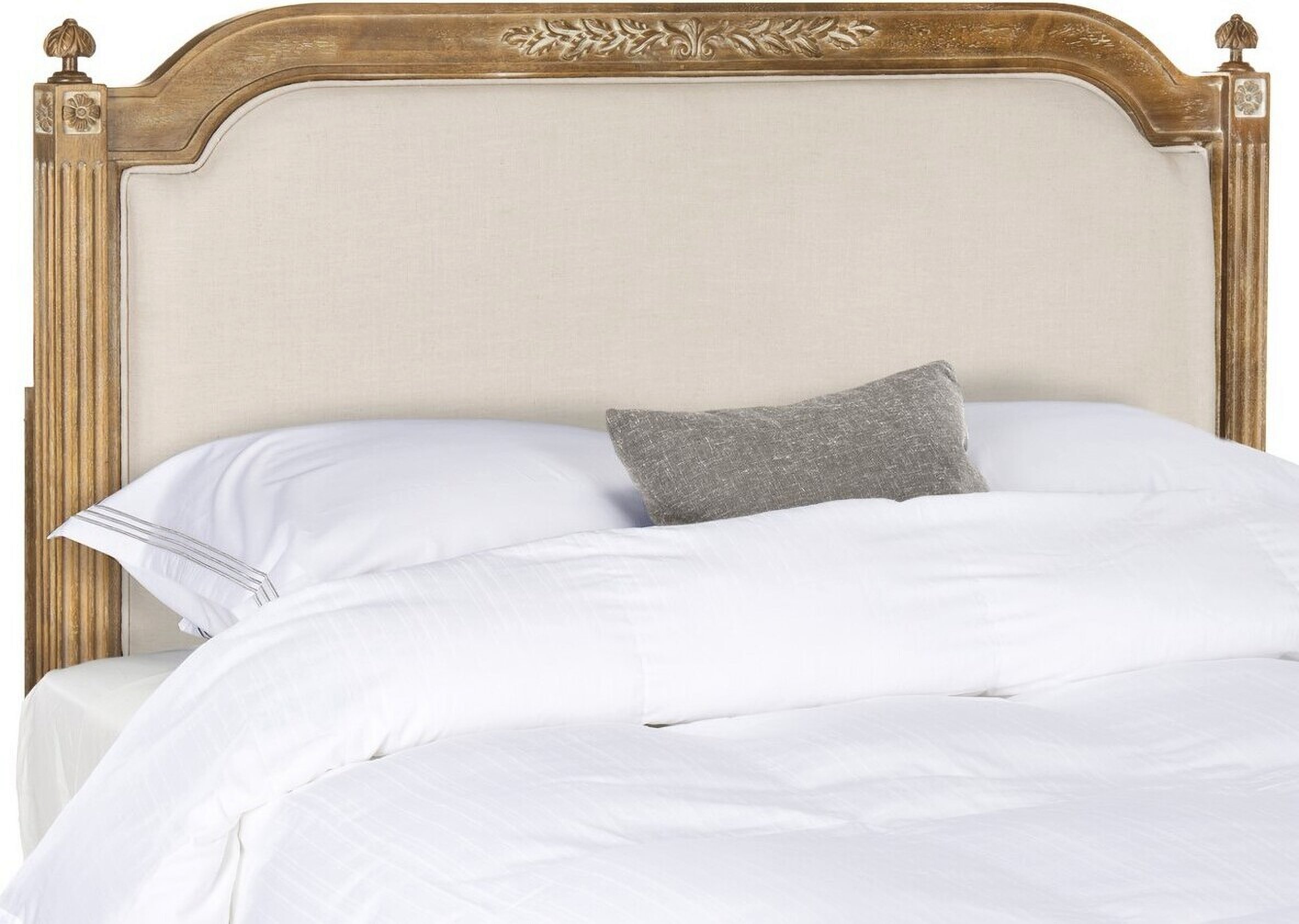 Beige deals wood headboard