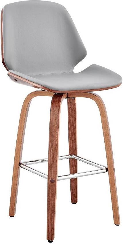 Arabela 26 Inch Gray Faux Leather And, 26 Inch Gray Bar Stools