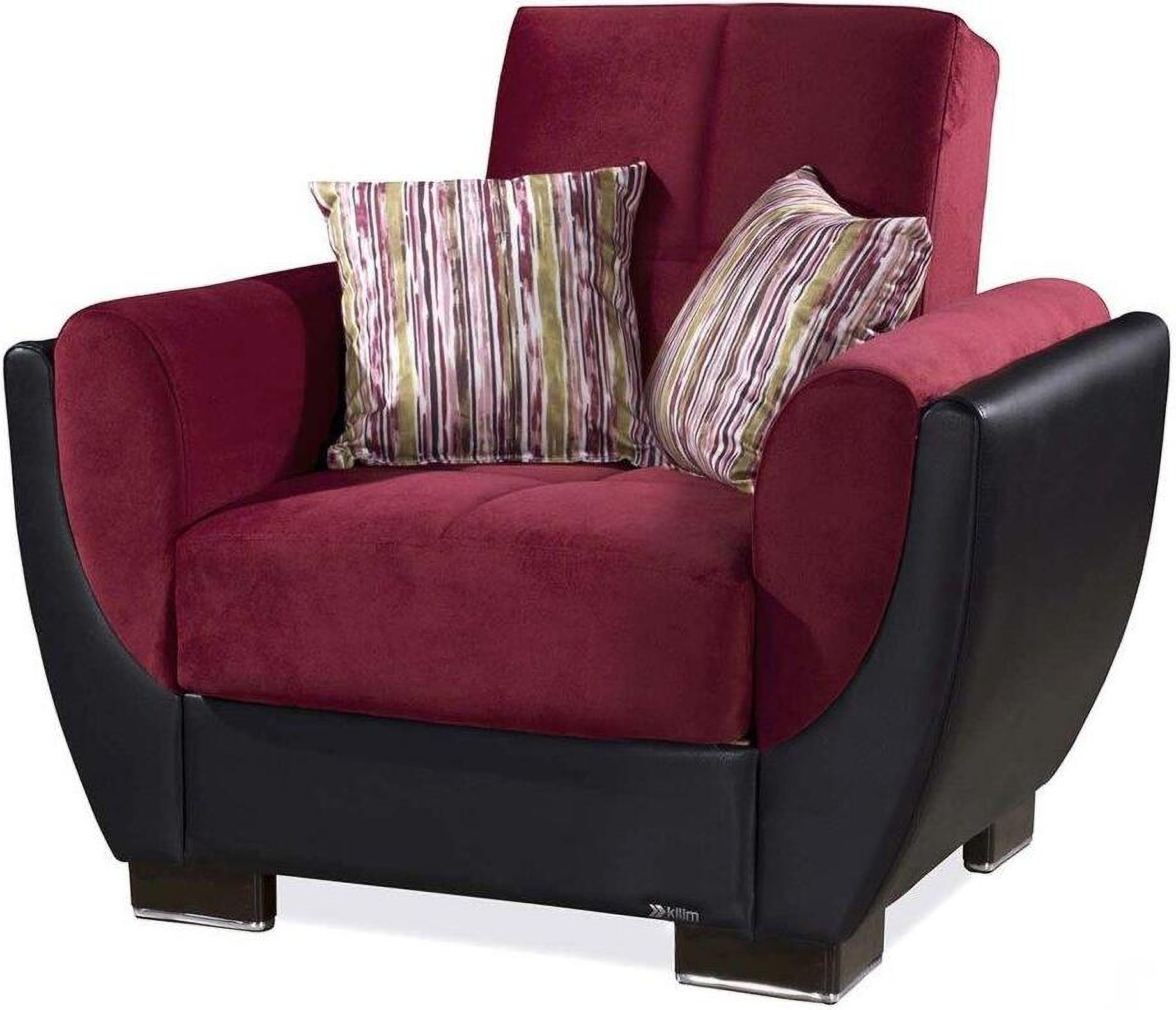 Ottomanson Armada Air - Upholstered Convertible Armchair With Storage - Microfiber
