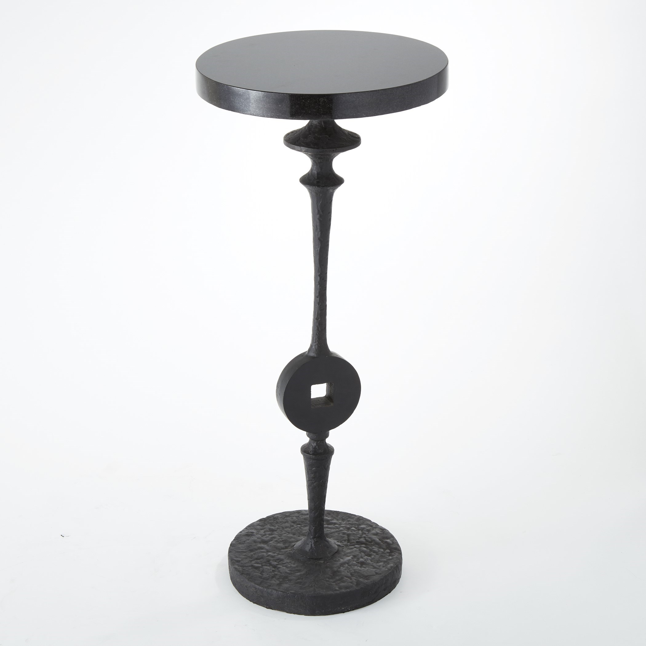 Artisan Square Peg Accent Table In Black by Global Views | 1StopBedrooms
