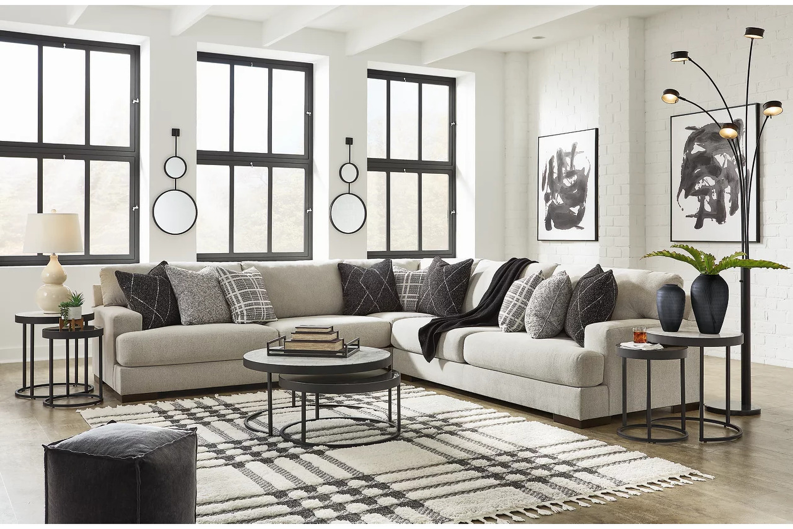 Ashley furniture store sectional gray