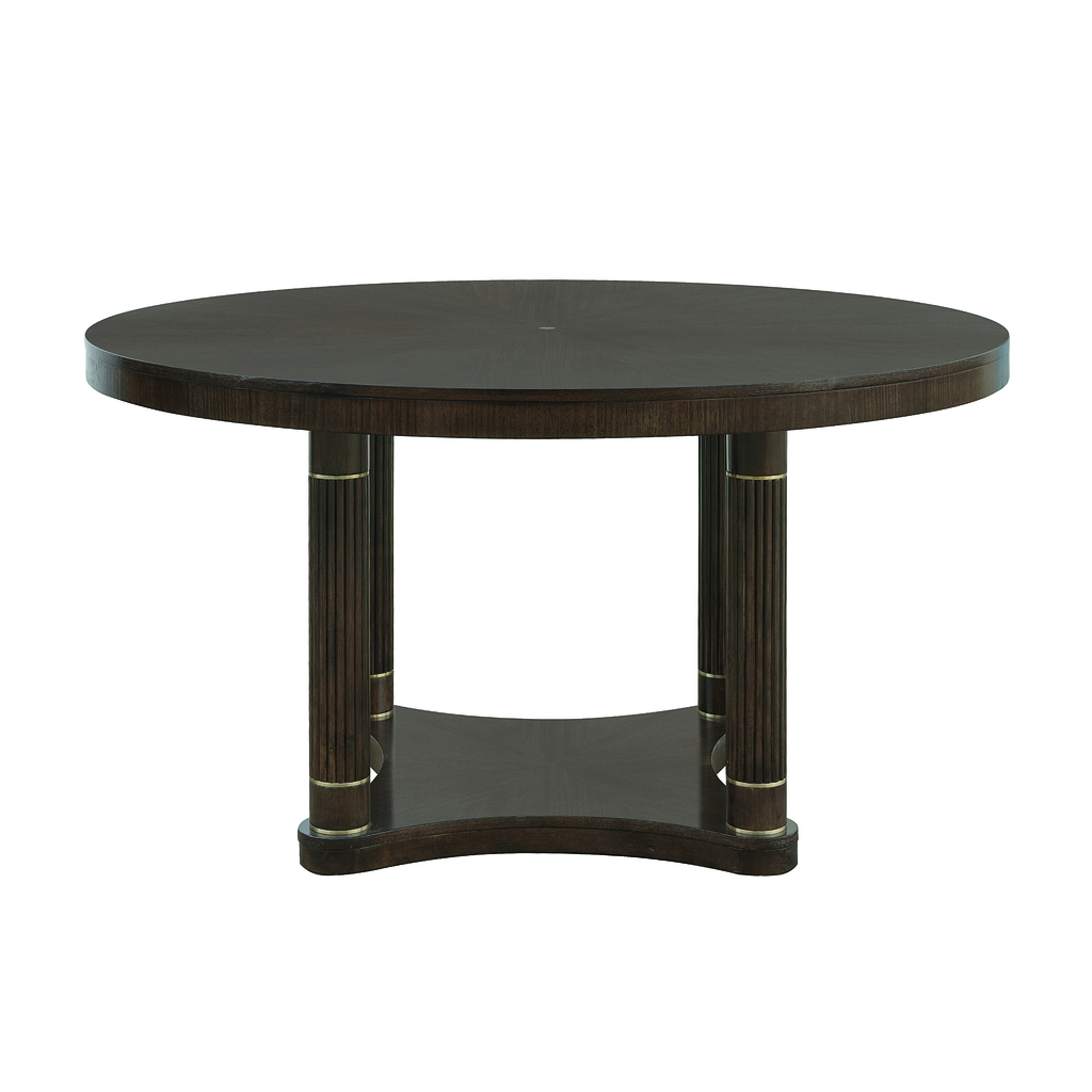 Asher Park Round Dining Table In Brown by Pulaski 1StopBedrooms