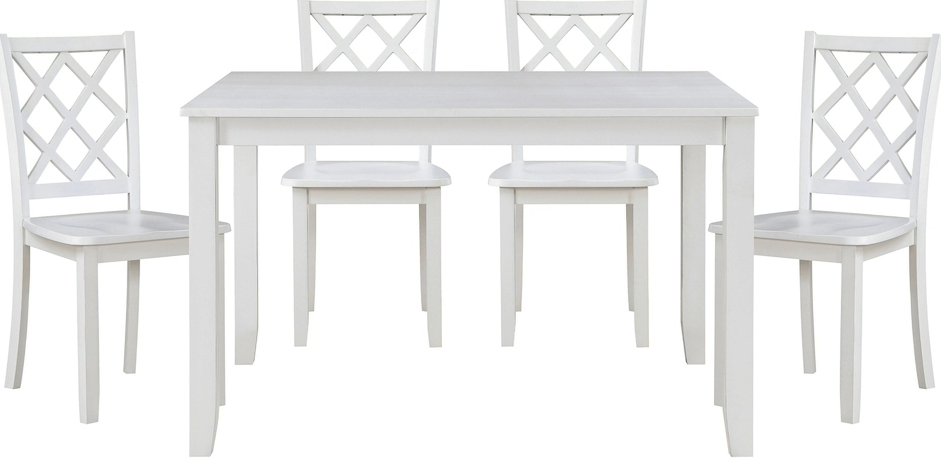 Astoria 5 Piece Pack Dinette Set In White by Homelegance