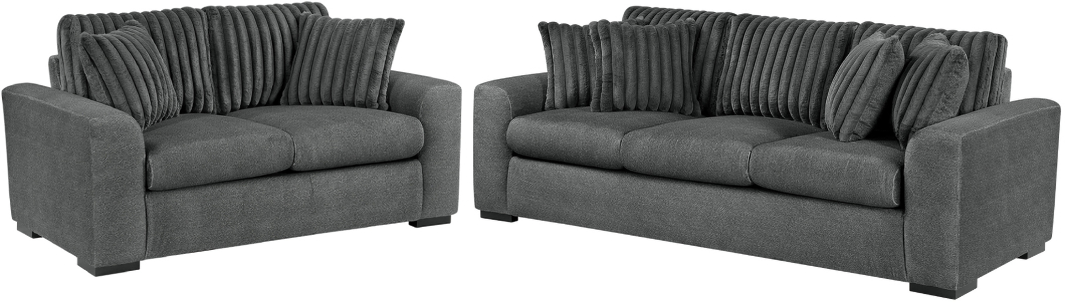 Athena Living Room Set In Dark Gray by Homelegance 1StopBedrooms