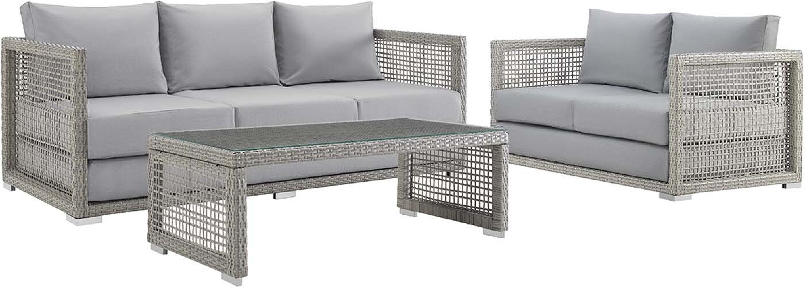 Modway aura outdoor online patio wicker rattan sofa