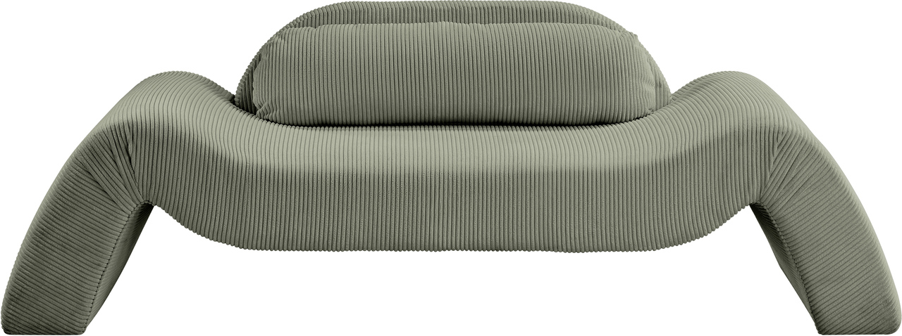 Austin Corduroy Fabric Loveseat In Green