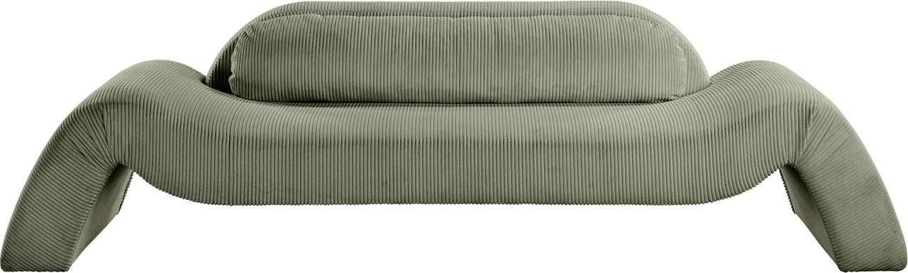 Austin Corduroy Fabric Sofa In Green