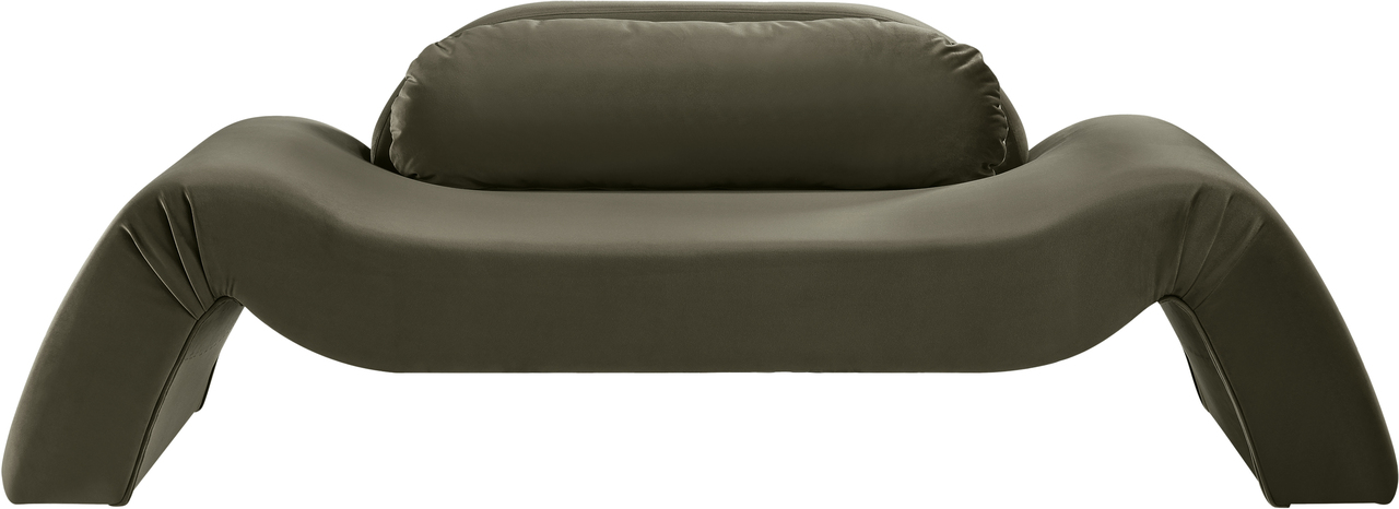 Austin Velvet Loveseat In Green Velvet