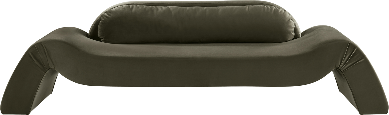 Austin Velvet Sofa In Green Velvet
