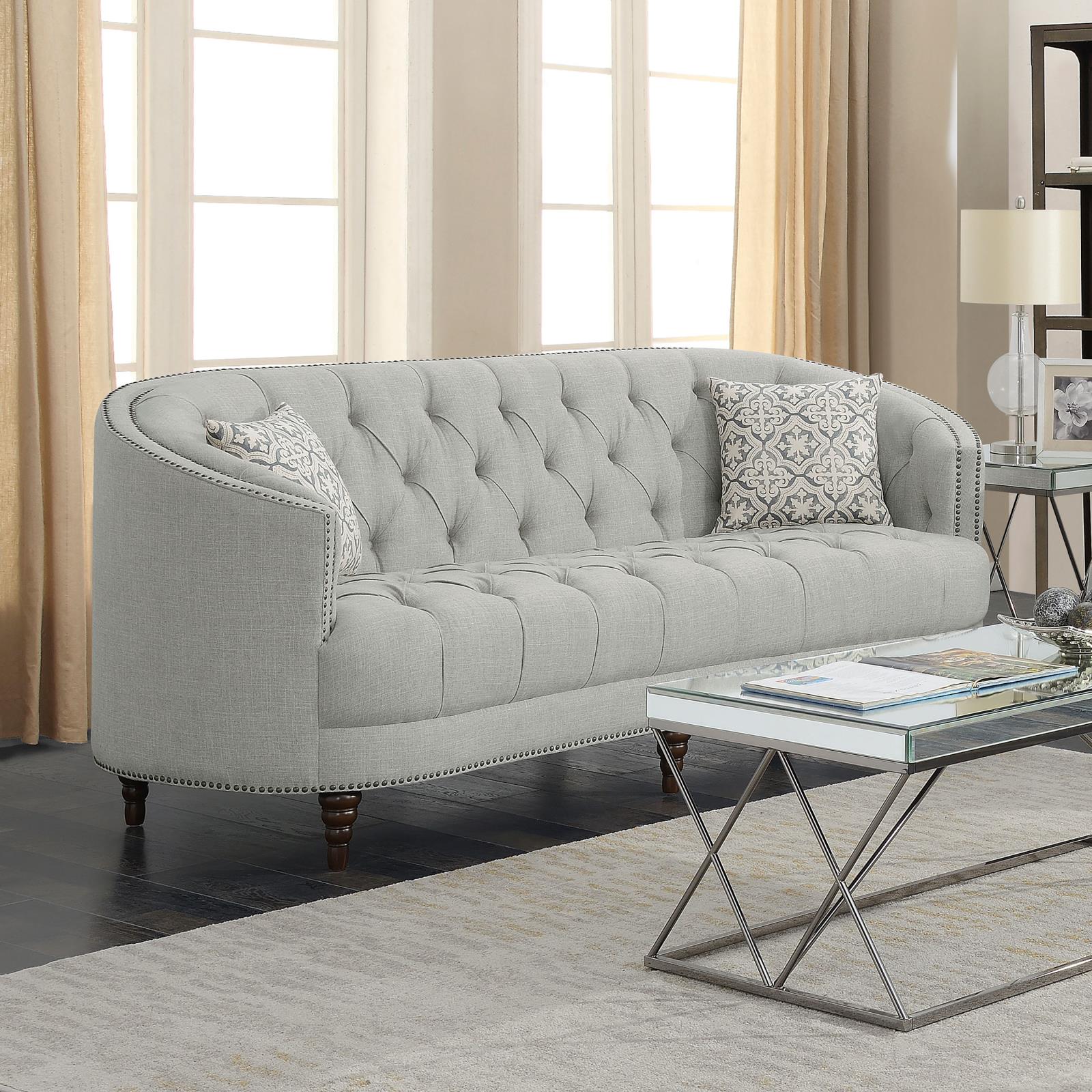 Avonlea Stone Grey Sofa by Coaster 1StopBedrooms