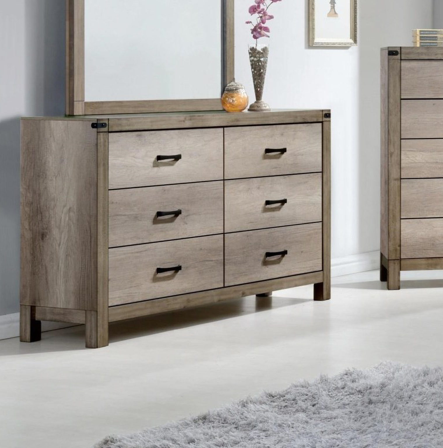 Crown Mark Furniture Matteo Dresser in Melamine | 1StopBedrooms