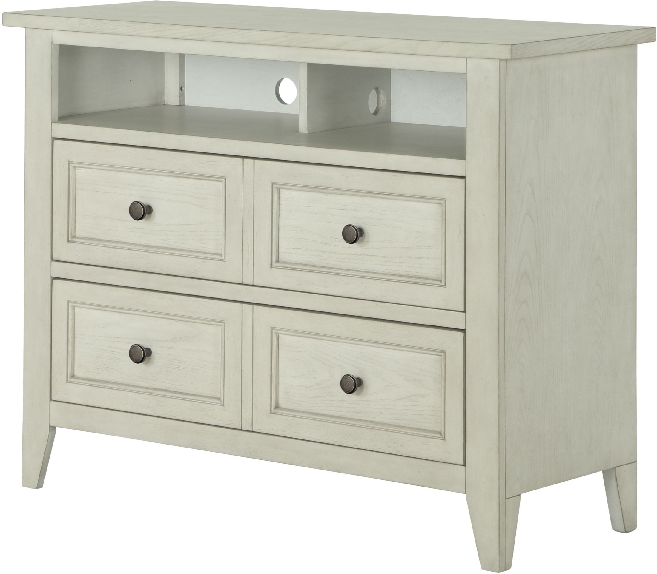 Raelynn Weathered White Media Chest 1stopbedrooms