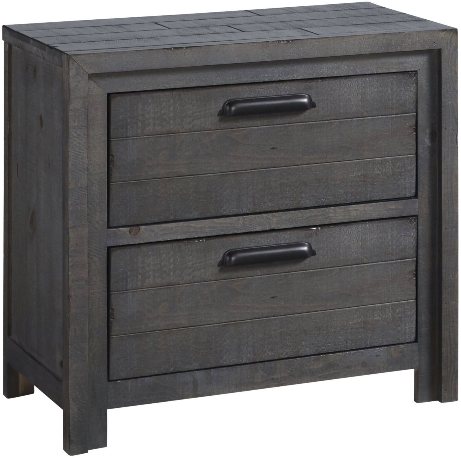 Progressive Furniture Theory Distressed Dark Gray Nightstand - Theory ...