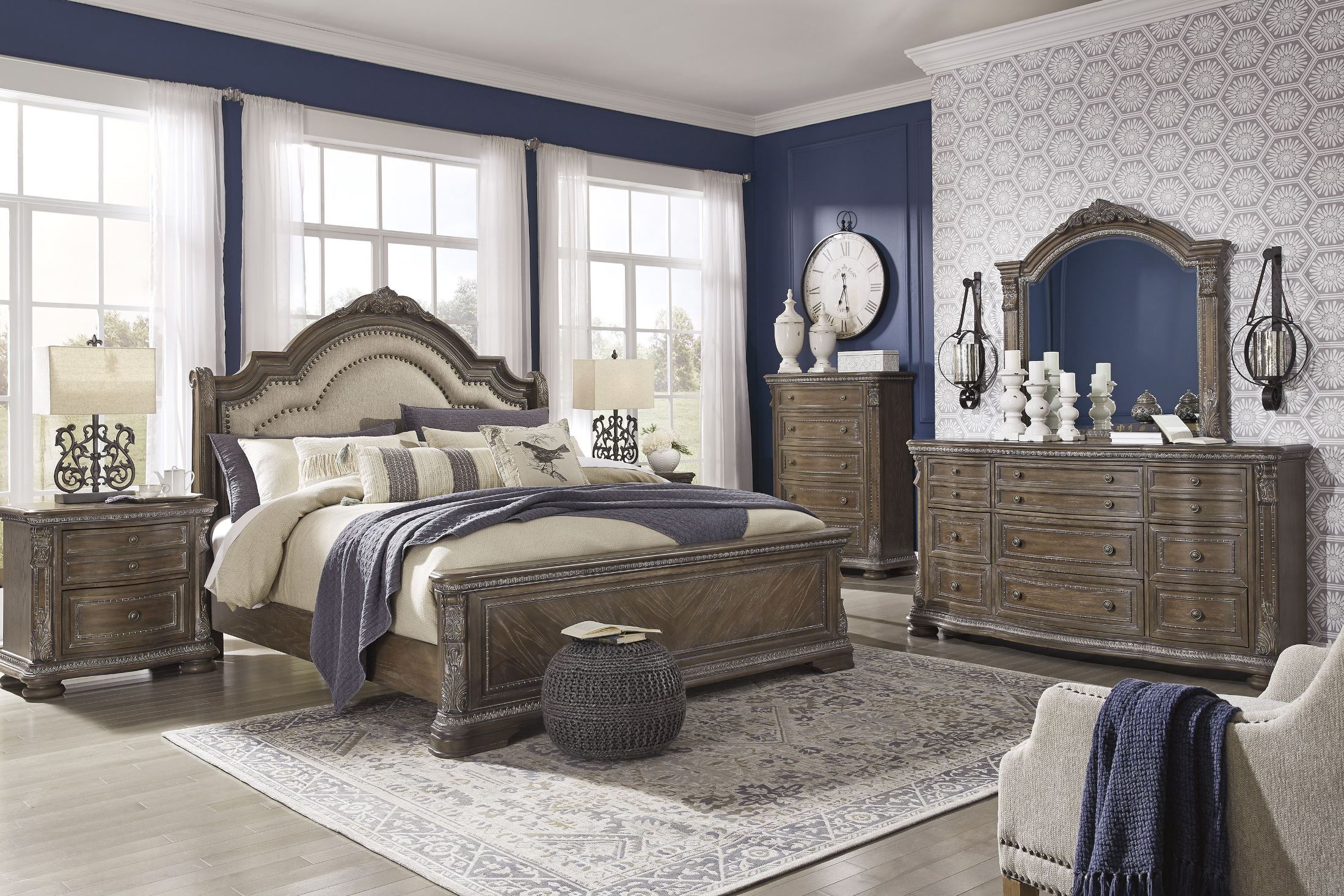 Louis Philippe II Cherry Cal.King Sleigh Bed - Shop for Affordable Home  Furniture, Decor, Outdoors and more