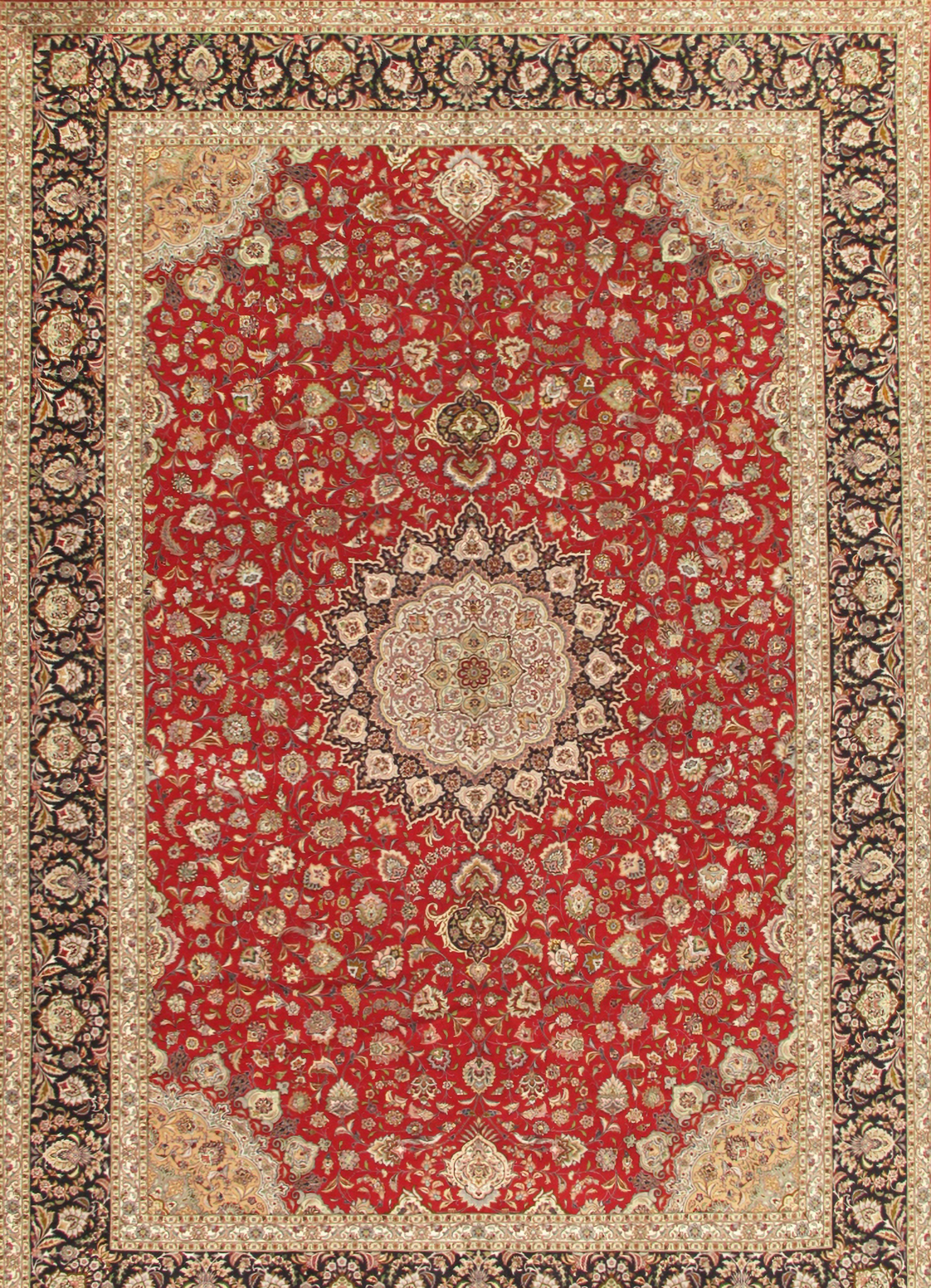 Baku Collection Hand Knotted Silk And Wool Area Rug 11 4 X 16 6 In baku-collection-hand-knotted-silk-and-wool-area-rug-11-4-x-16-6-in