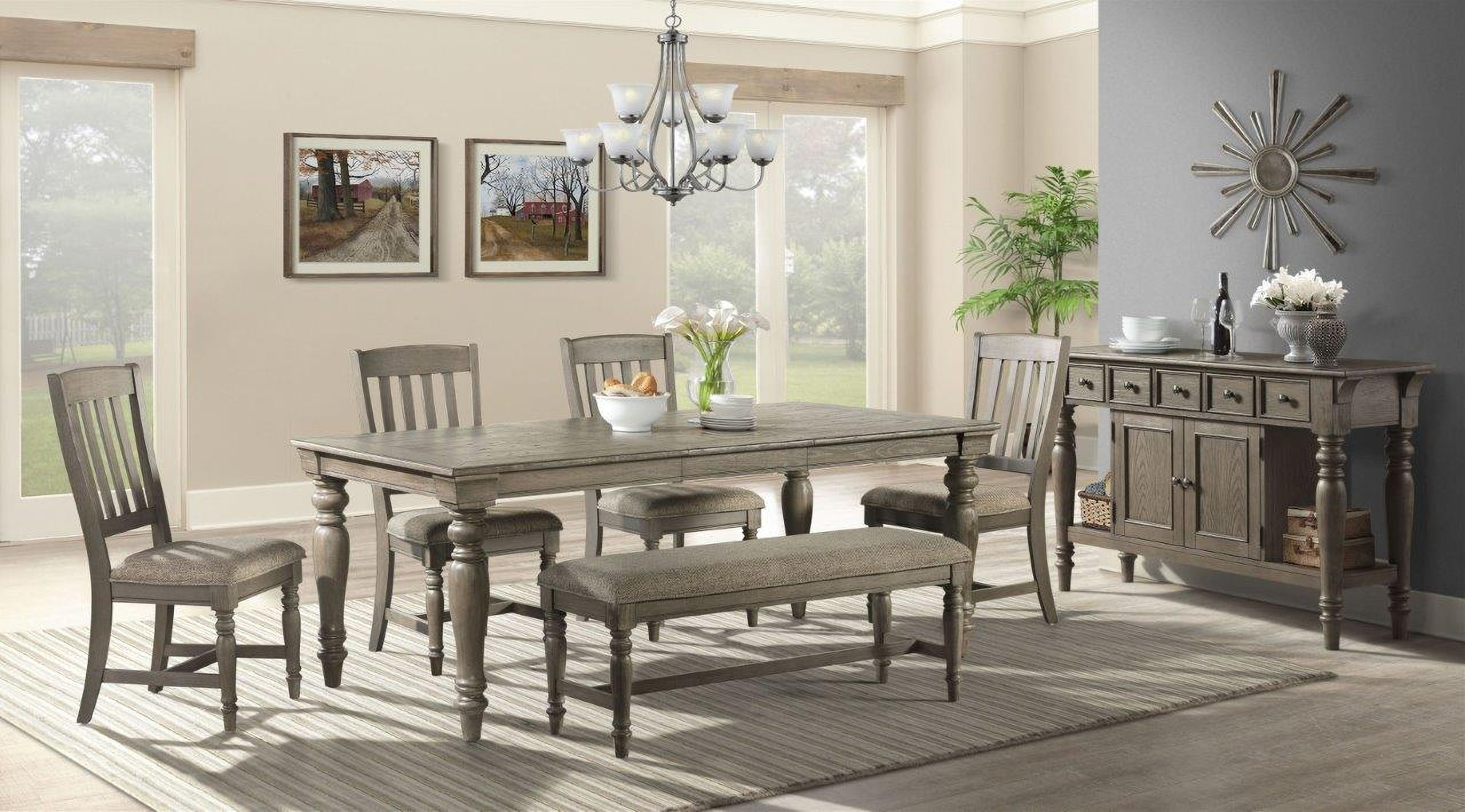 Balboa Park Roasted Oak Extendable Dining Room Set by Intercon