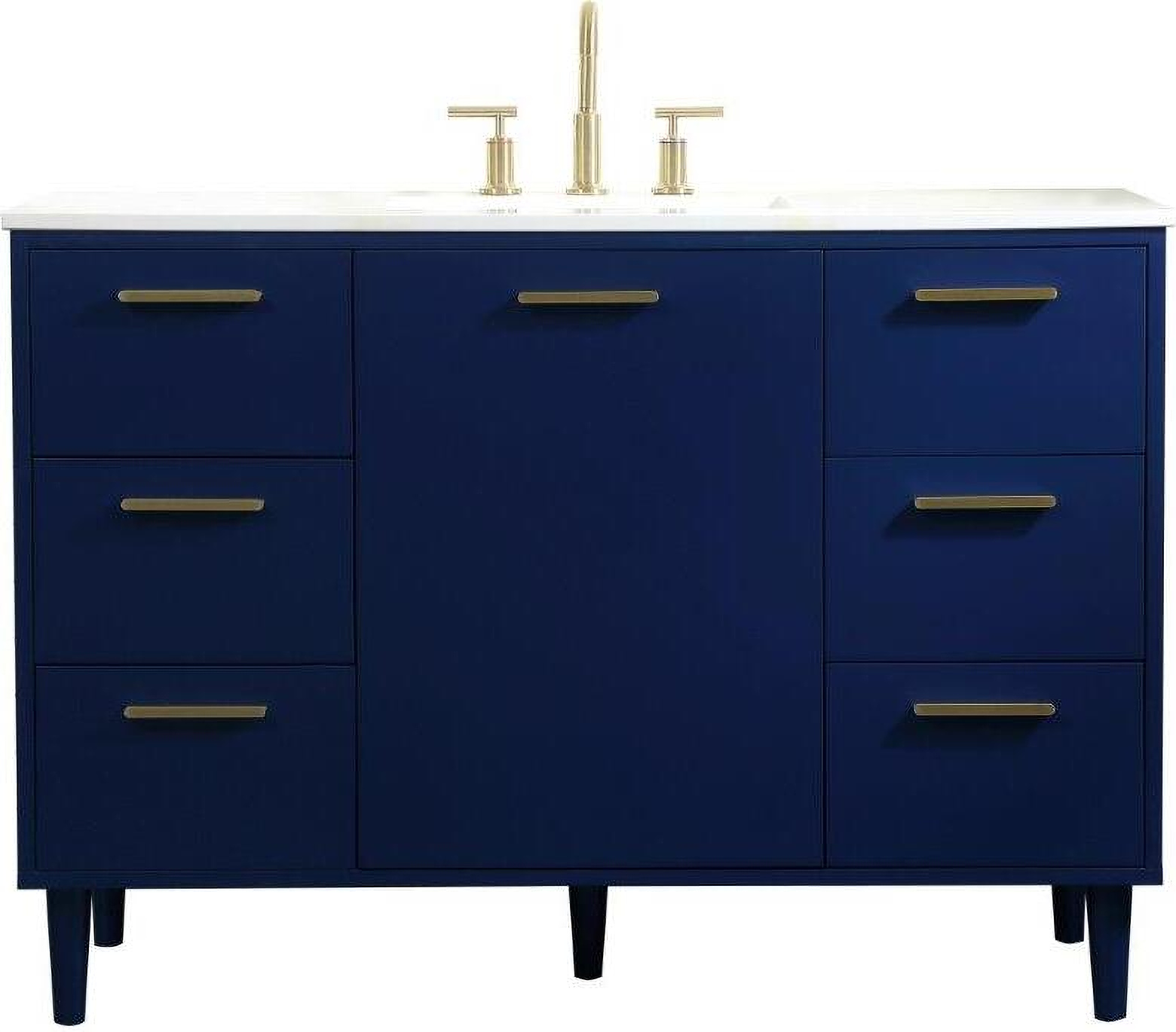 Baldwin 48 Inch Bathroom Vanity In Blue by Elegant Lighting 1StopBedrooms