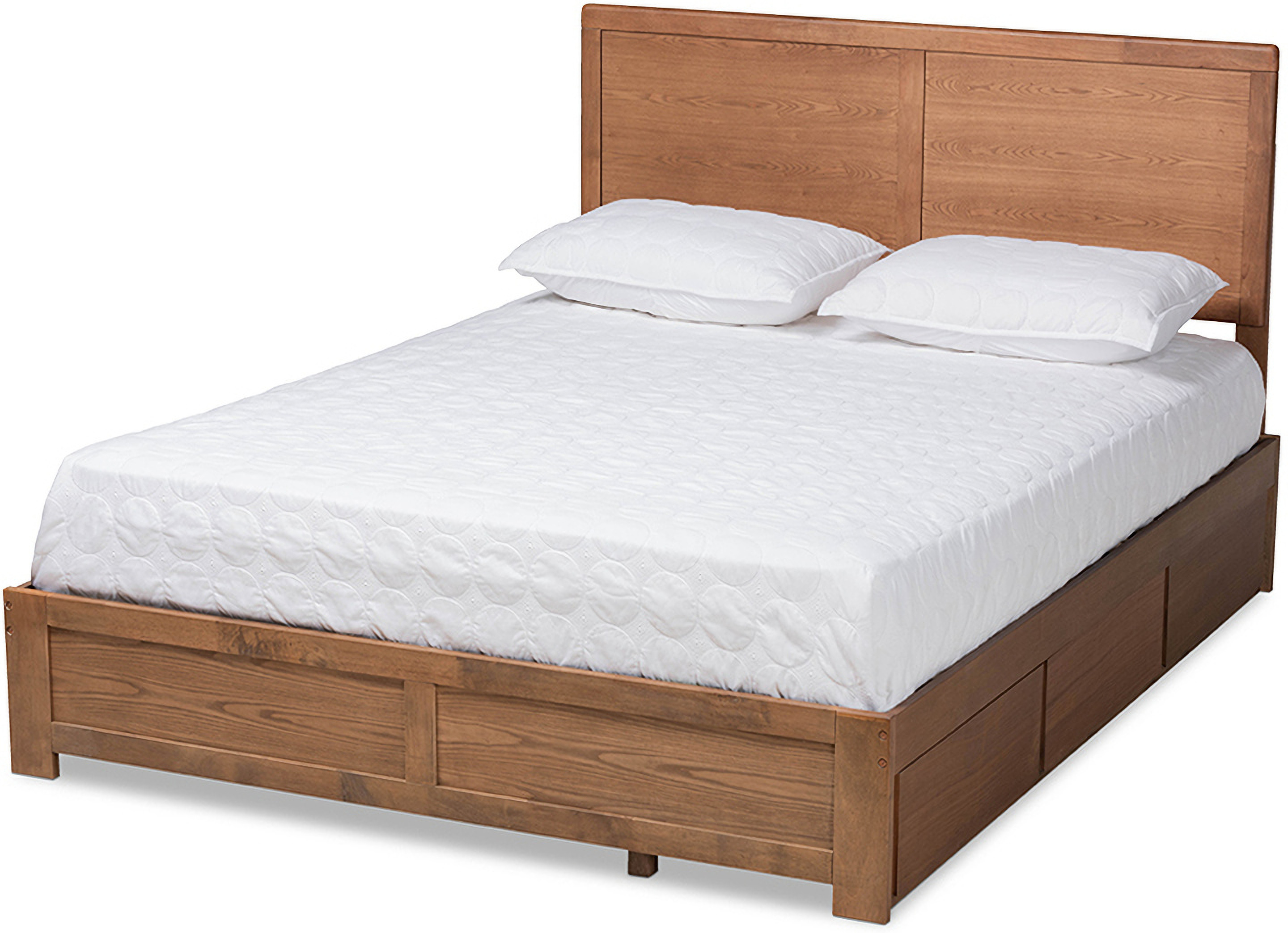 Baxton Studio Aras Modern and Contemporary Transitional Ash Walnut Brown Finished Wood King Size 3-Drawer Platform Storage Bed Baxton Studio Aras Modern and Contemporary Transitional Ash Walnut Brown Finished Wood King Size 3-Drawer Platform Storage Bed