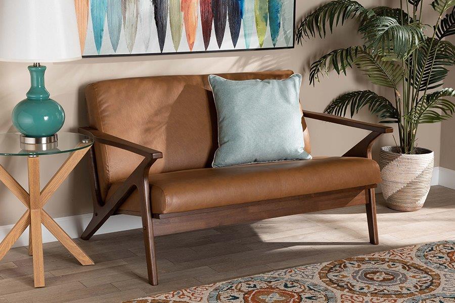 Baxton Studio Bianca Mid Century Modern Walnut Brown Finished Wood