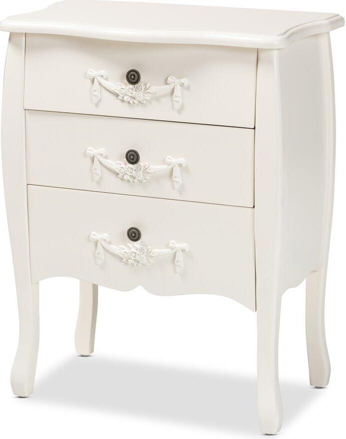 Baxton Studio Eliya Classic And Traditional White Finished Wood 3