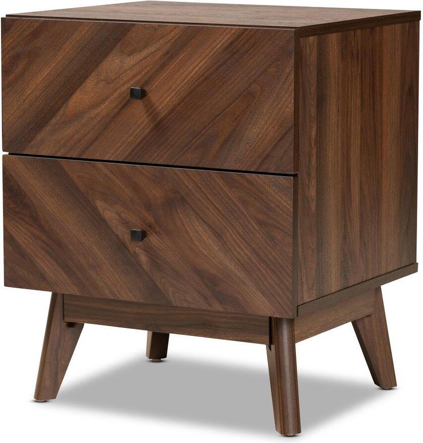 Baxton Studio Hartman Mid Century Modern Walnut Brown Finished