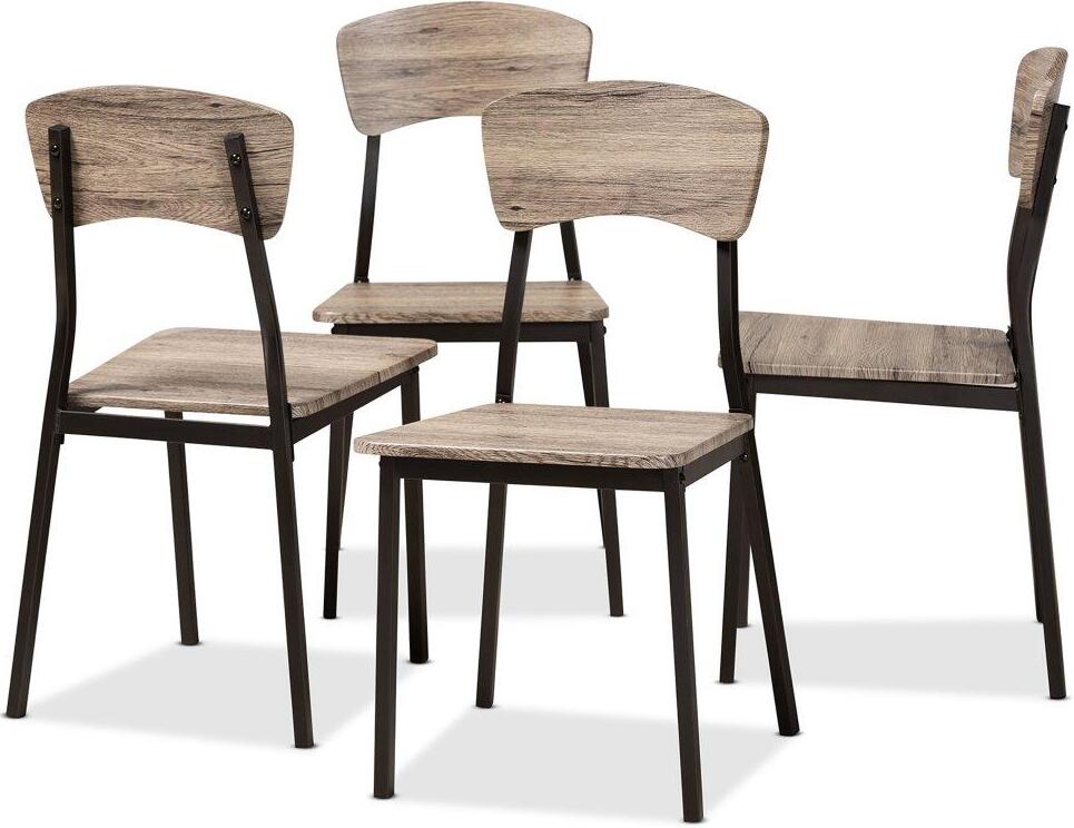 Modern industrial dining discount chairs