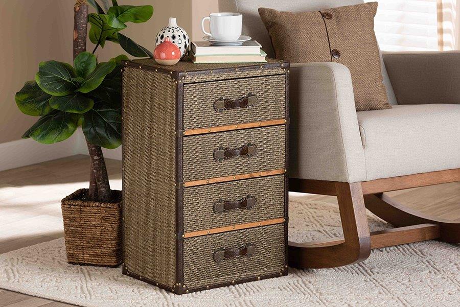 Shop Baxton Studio Abram Modern Farmhouse Industrial Oak Brown