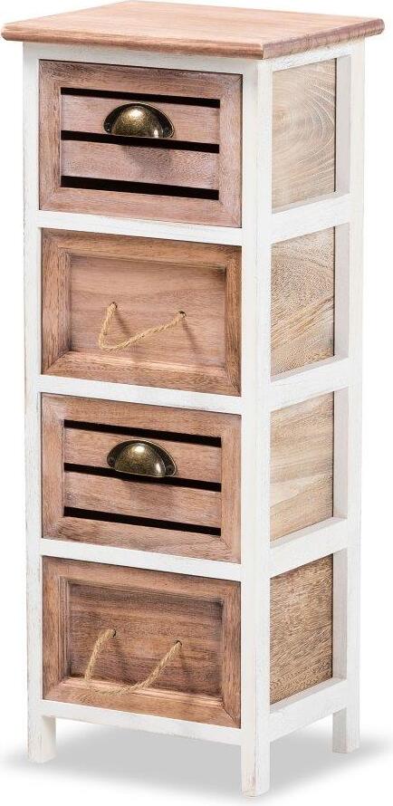 Baxton Studio Palta Modern And Contemporary Two Tone White And Oak