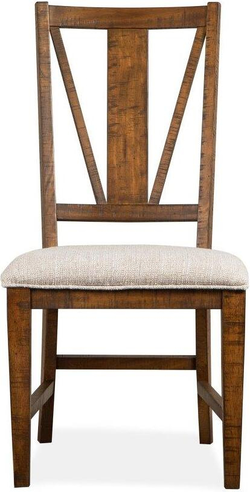 Bay Creek Toasted Nutmeg Wood Dining Side Chair with Upholstered Seat
