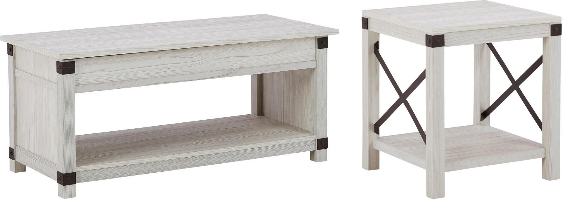 Bayflynn Whitewash Lift Top Occasional Table Set by Ashley Furniture 1StopBedrooms