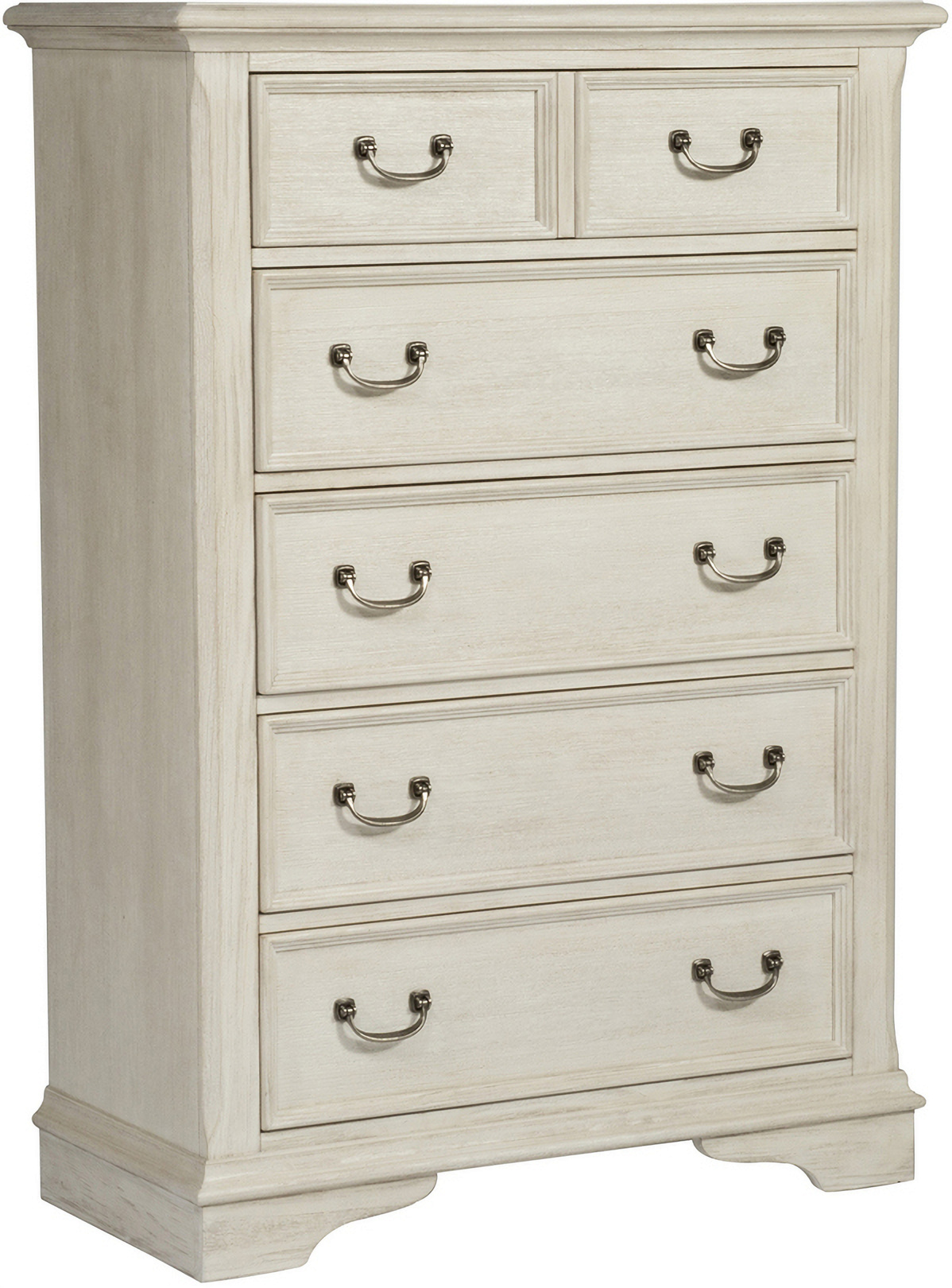 Bayside White 5 Drawer Chest by Liberty | 1StopBedrooms