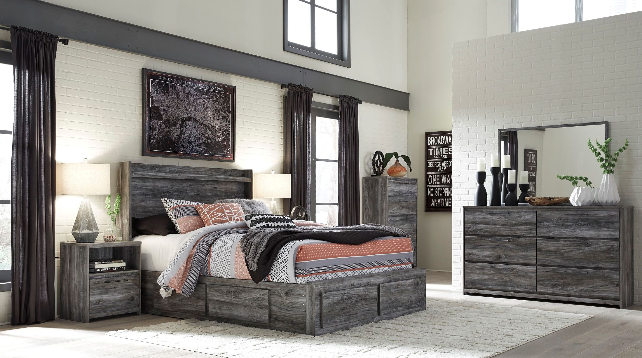 Baystorm Gray Platform Storage Bedroom Set by Ashley Furniture 1StopBedrooms