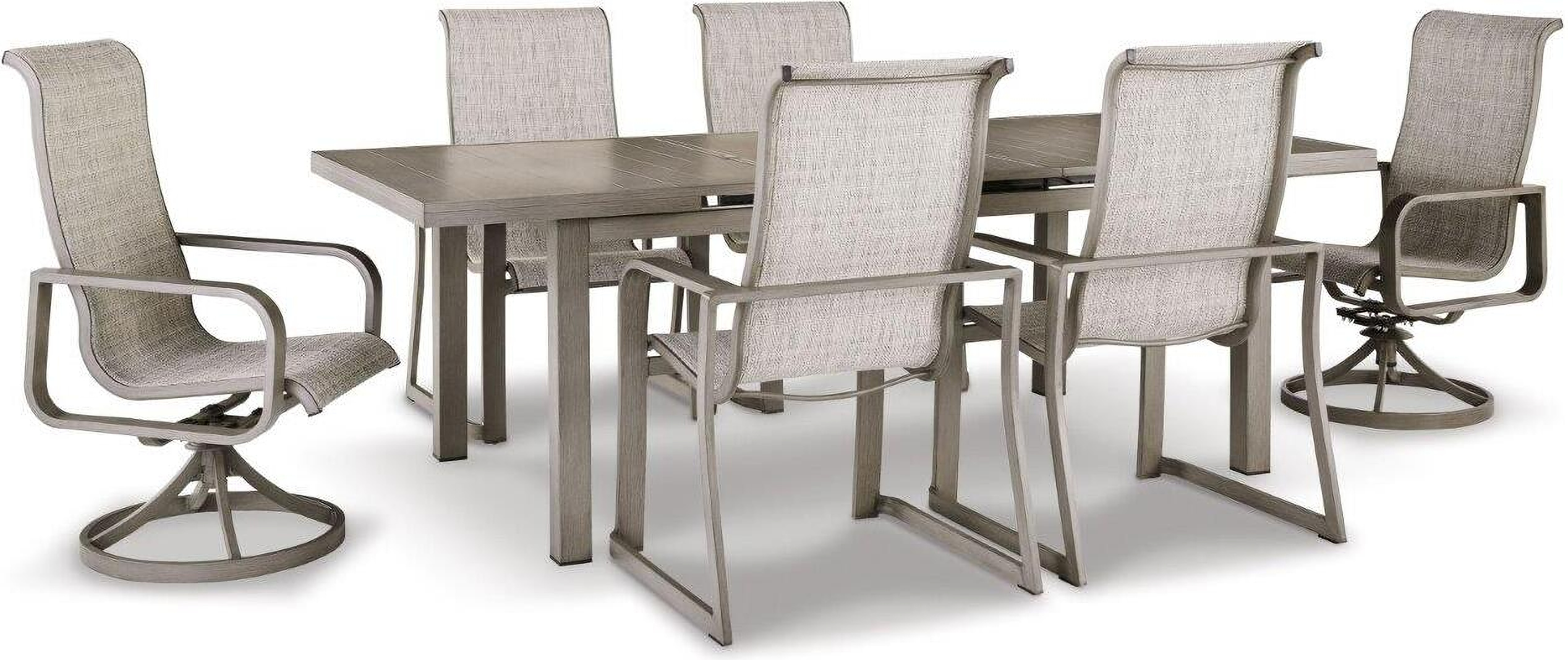 Beach Front Outdoor Rectangle Dining Table - Beige Beach Front Outdoor Rectangle Dining Table - Beige