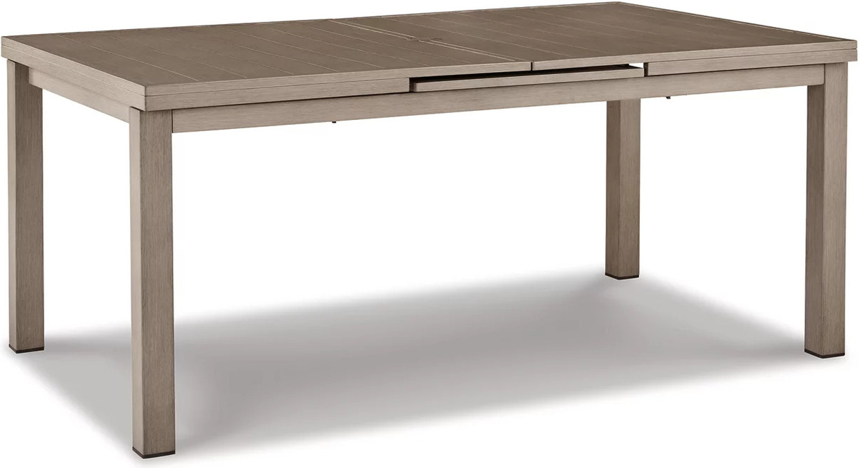 Beach Front Beige Rectangular Extendable Dining Room Table by Ashley ...