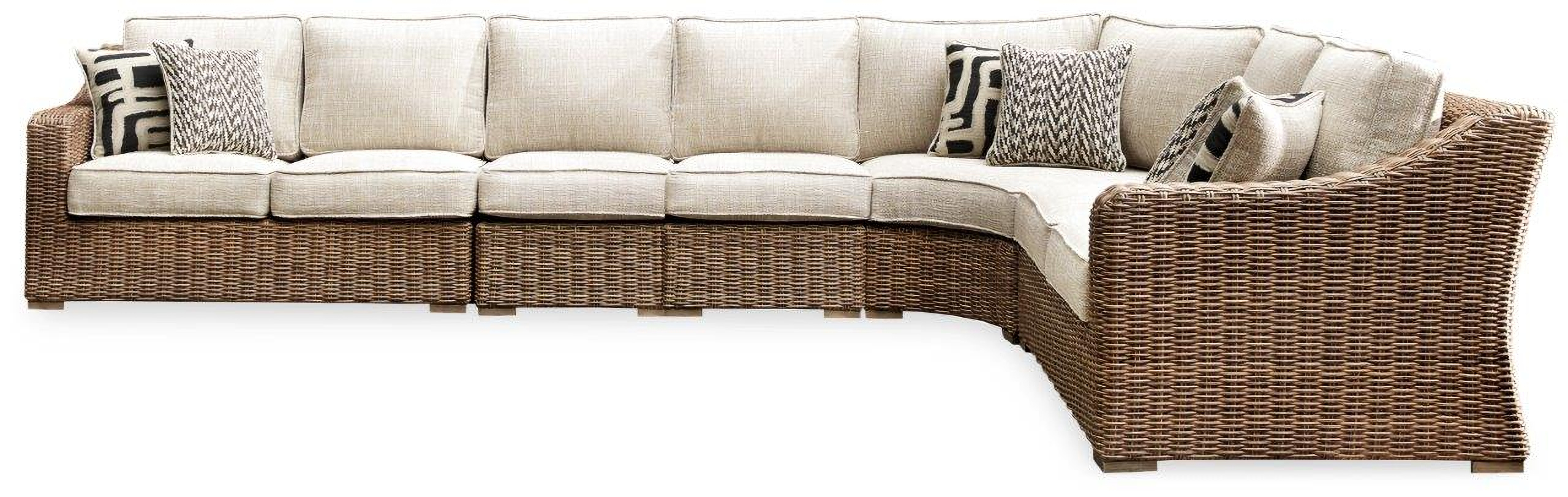 Beachcroft 5 Piece Outdoor Seating - Beige Beachcroft 5 Piece Outdoor Seating - Beige