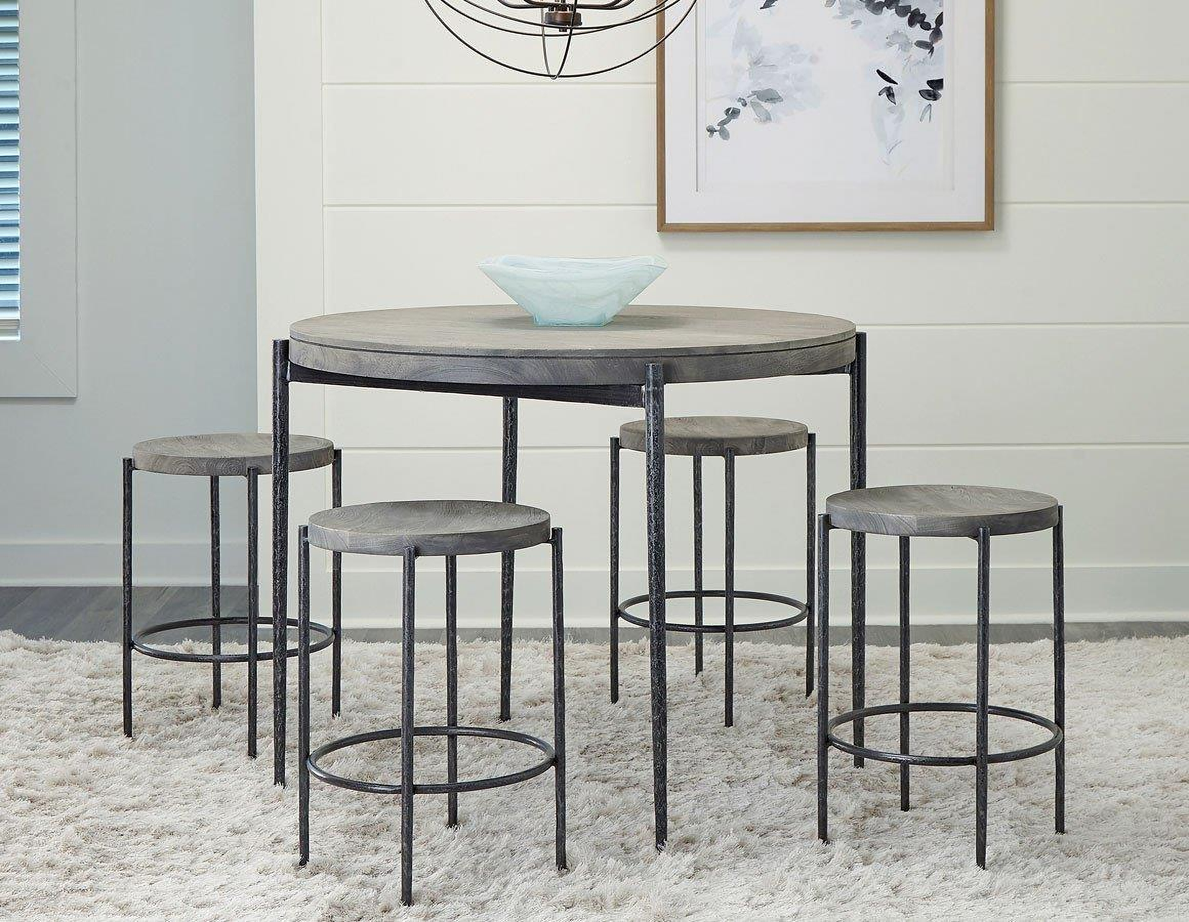 Silver pub table online set